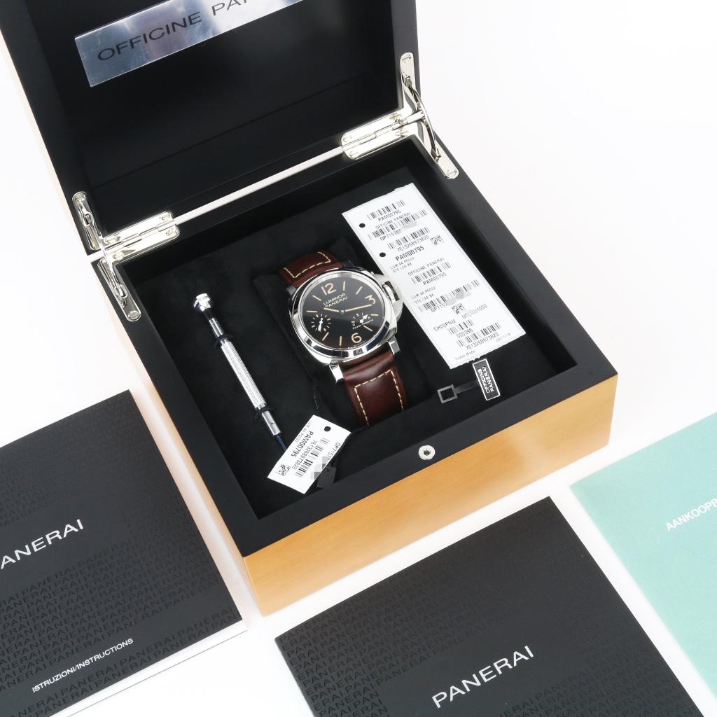 Panerai Luminor 8 Days Power Reserve 44 (Zeer goed/ 12-2018), Overige merken, Leer, Staal, Polshorloge