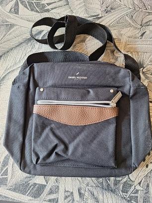TASJE blauw Daniel Hechter, STOFFEN Tasjezwart/grijs, Overige merken, Zwart, Nieuw, Ophalen of Verzenden