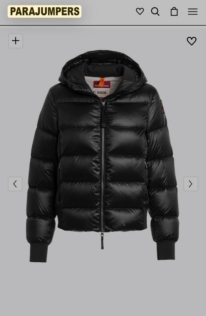 Parajumpers jas (Sheen) S & XS, Ophalen of Verzenden, Gedragen, Maat 34 (XS) of kleiner, Zwart