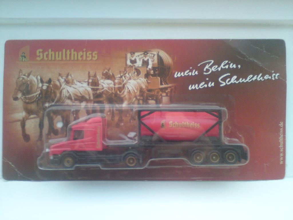 Grell China Scania T Schultheiss bier container wagen., Ophalen of Verzenden, Nieuw, Bus of Vrachtwagen, Overige merken