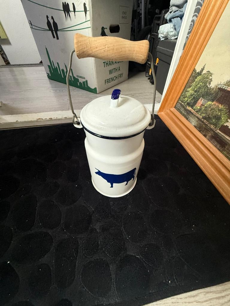 Emaille melk kannetje., Ophalen of Verzenden