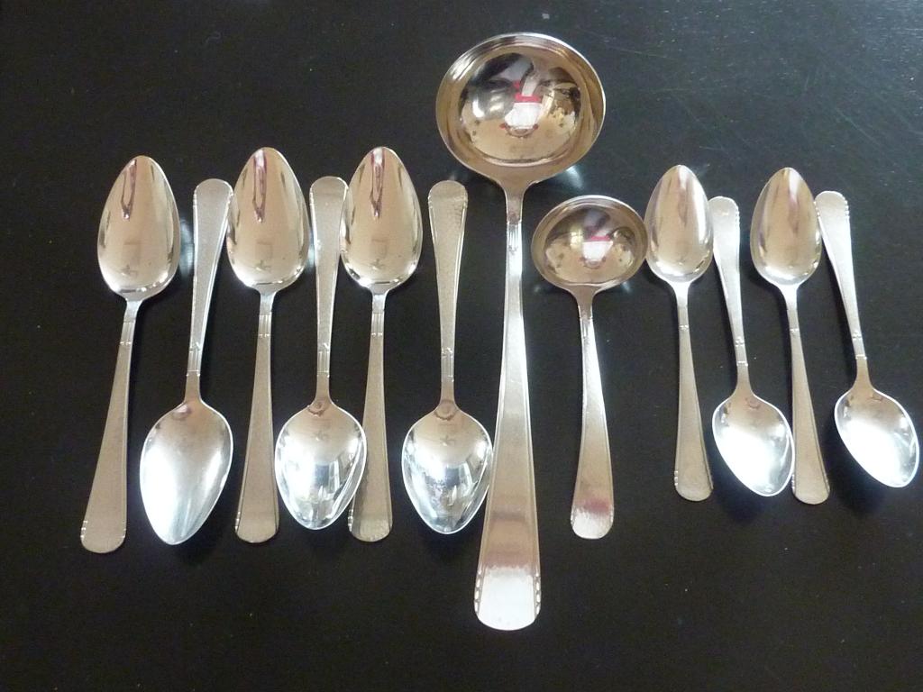 Gero Zilmeta model 294, Franse lelie, kruidnagel, gehamerd, Antiek en Kunst, Antiek | Bestek, Ophalen of Verzenden
