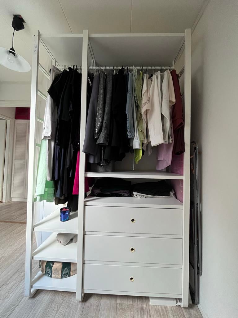 Elvarli kledingkast (51x216x120 cm) - Zelf demonteren, Ophalen, Gebruikt, 100 tot 150 cm, 200 cm of meer