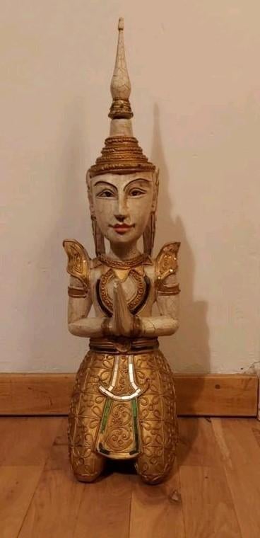 Thaise tempelwachter - Houten beeld 65cm, Ophalen