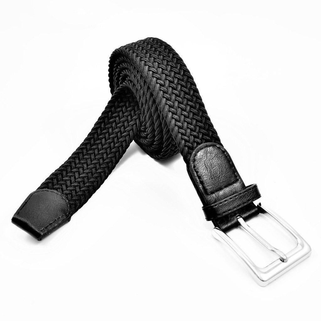 Gevlochten Canvas Stretch Riem Zwart, Kleding | Heren, Riemen en Ceinturen, 95 tot 105 cm, Zwart, Nieuw, Ophalen of Verzenden