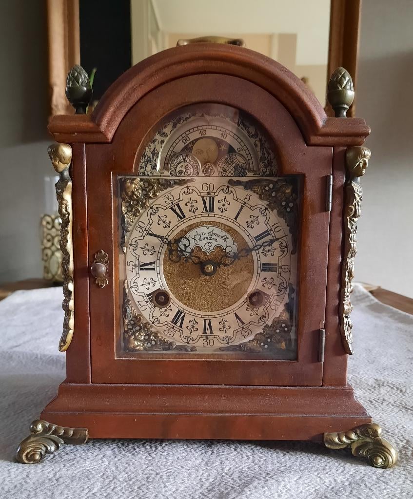 Antieke TAFEL KLOK - JOHN SMITH LONDON, Ophalen of Verzenden