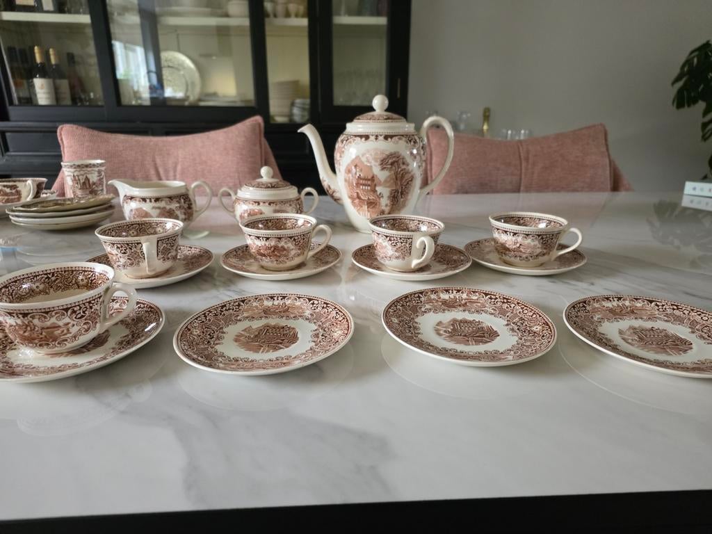 Petrus Regout & Co. Porseleinen Servies Castillo, Antiek en Kunst, Antiek | Servies compleet, Ophalen of Verzenden