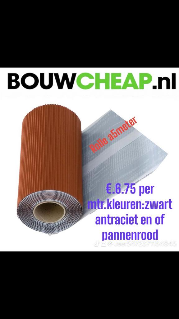 Megatec dampremmende dak /gevelfolie 120 gram dik., Doe-het-zelf en Verbouw, Dakpannen en Dakbedekking, Steen of Klei, Blauw, Nieuw