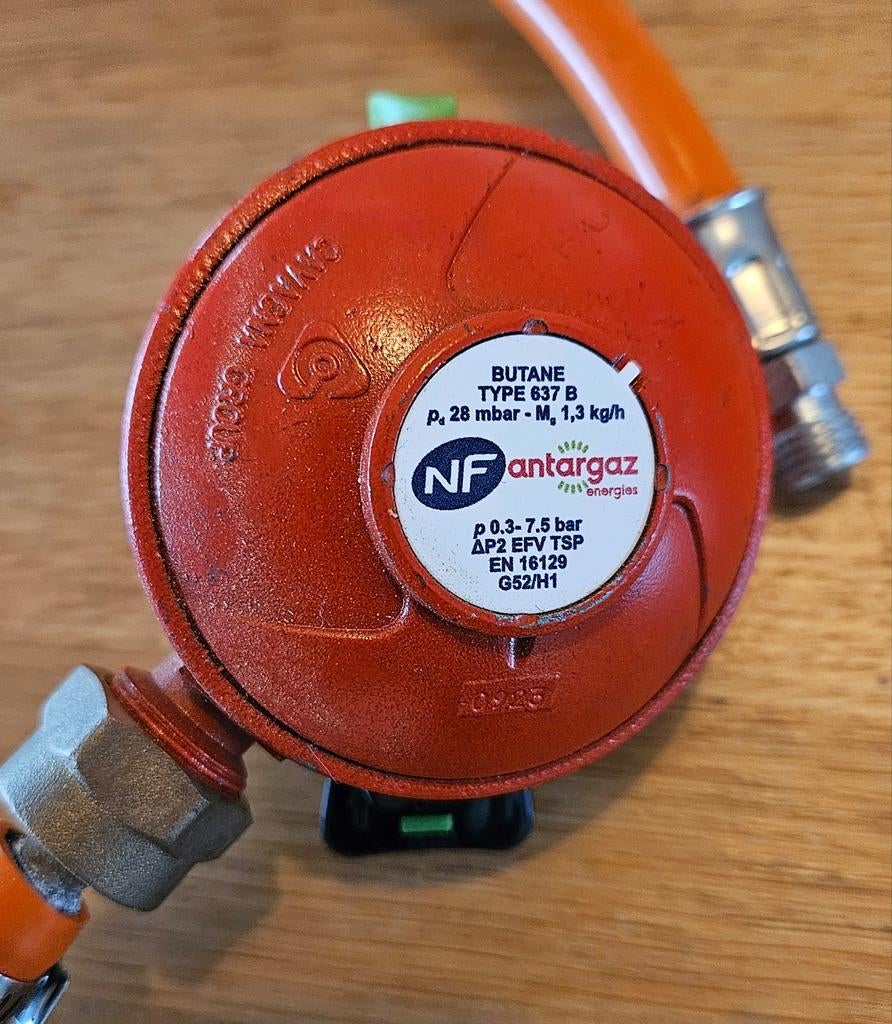 Gasdrukregelaar Franse clip-on Antargaz 20mm, Caravans en Kamperen, Kampeeraccessoires, Ophalen, Gebruikt