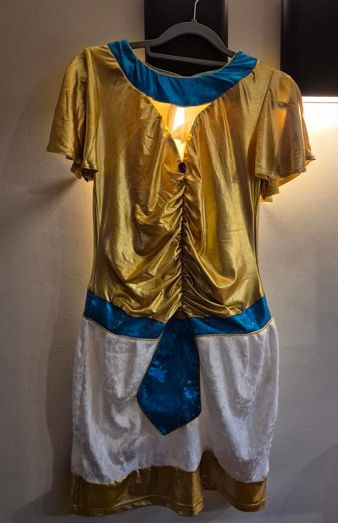 Egyptische koningin Cleopatra jurkje met mutsje, Kleding | Dames, Carnavalskleding en Feestkleding, Ophalen of Verzenden, Zo goed als nieuw