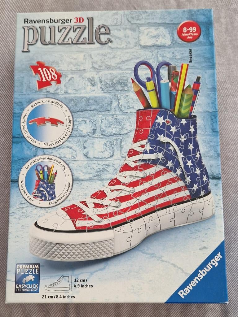 3D Puzzel - Schoenvorm - Compleet!, Ophalen of Verzenden, Meer dan 50 stukjes, Zo goed als nieuw, 6 jaar of ouder