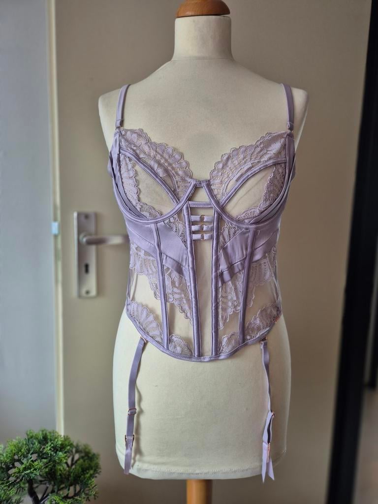 Hunkemöller Noir Almendra bustier 80B lila, Ophalen of Verzenden, Paars, BH