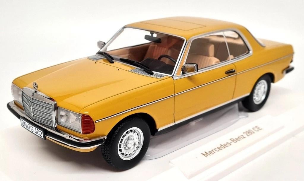 Mercedes 280CE 1980 Sahara Yellow 1:18 Norev, Hobby en Vrije tijd, Modelauto's | 1:18, 70-72 avenue de Bohlen 69120 Vaulx-en-Velin