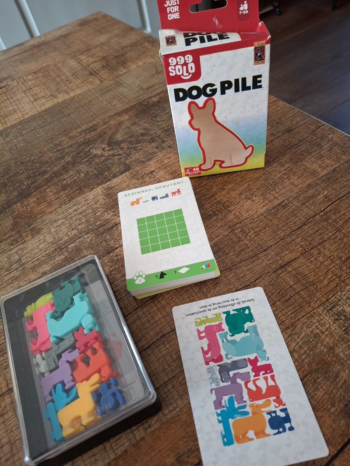999 Games Solo Dog Pile Puzzel - Zo goed als nieuw, Ophalen of Verzenden, Zo goed als nieuw