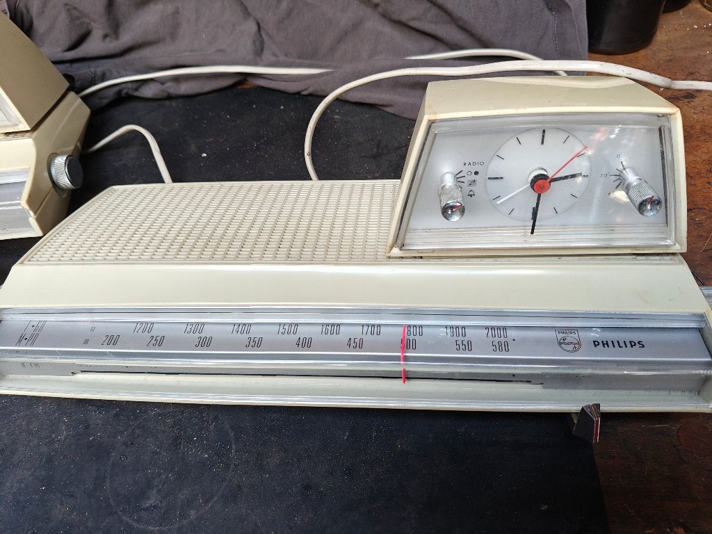 Vintage Philips wekkerradio 22RS274 uit 1967, Ophalen of Verzenden, Audio en Video