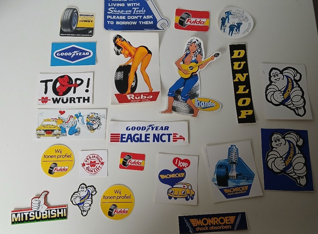 Diverse (oudere) stickers, Verzamelen, Stickers, Ophalen, Nieuw, Auto of Motor