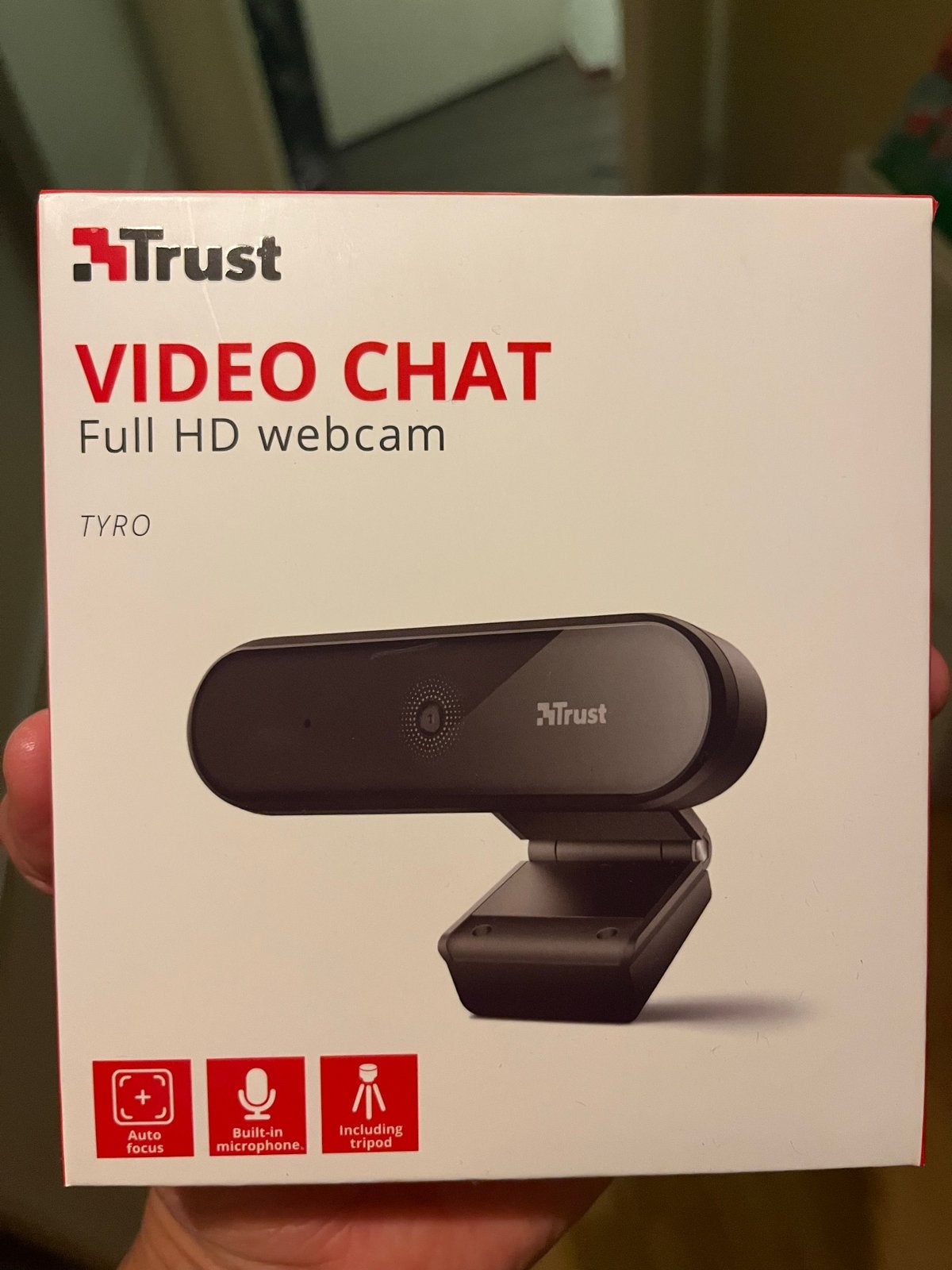 Trust Tyro Full HD Webcam - Nieuwstaat, Nieuw, Ophalen of Verzenden, Windows, Monitorclip