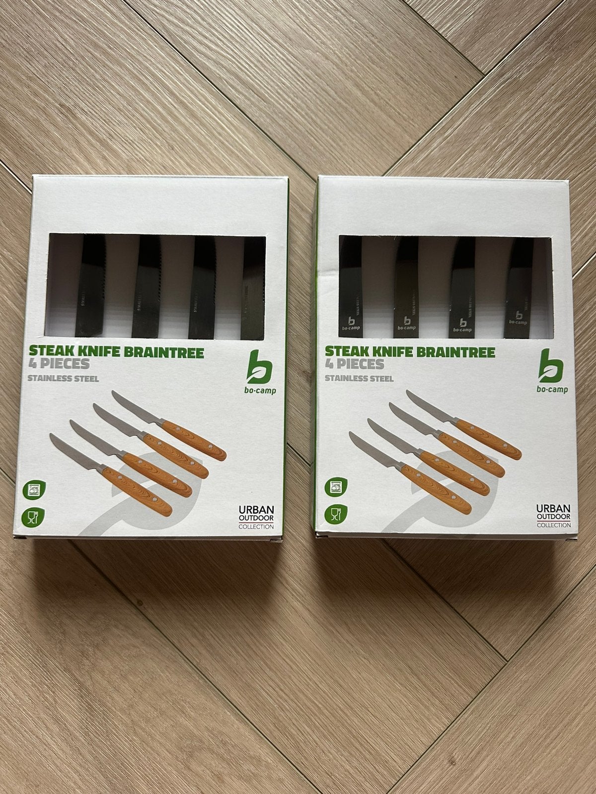 NIEUW! 2 Bo-camp steak messen sets voor 4 personen., Ophalen of Verzenden, Nieuw