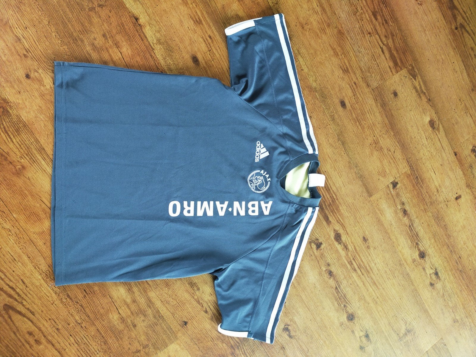 Ajax uitshirt Adidas - Maat 164 - Gebruikt, Kleding | Heren, Blauw, Overige maten, Ophalen of Verzenden, Adidas