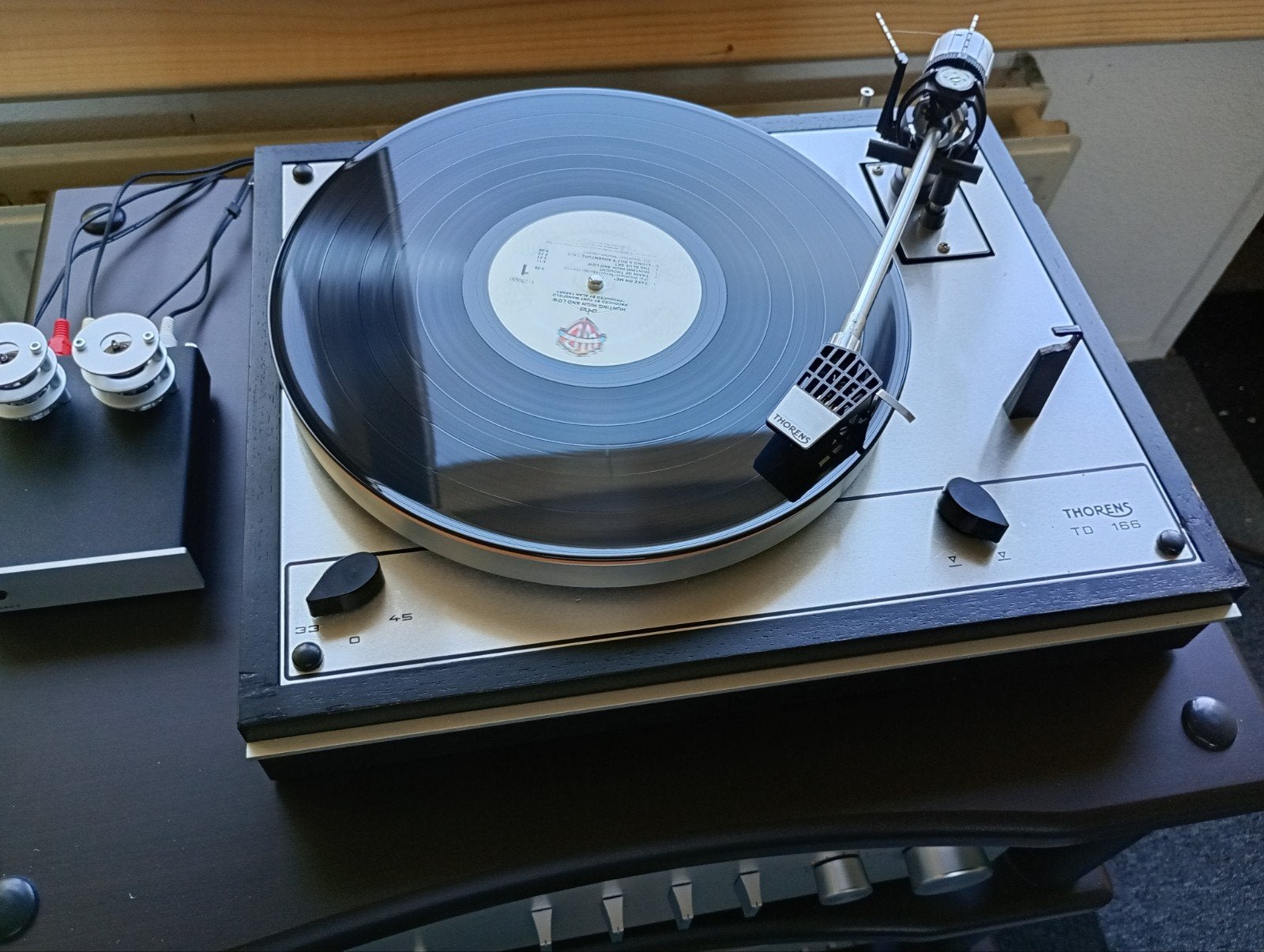 Thorens TD166 met gloednieuw AT3600 element, Audio, Tv en Foto, Platenspelers, Ophalen, Gebruikt, Platenspeler, Thorens