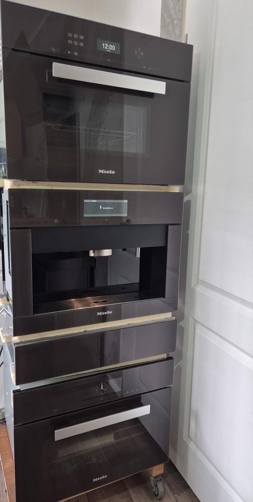 Luxe Miele set: combi oven/ stoom/ magnetron/ koffiemachine, Ophalen, 45 tot 50 cm, 60 cm of meer, Inbouw