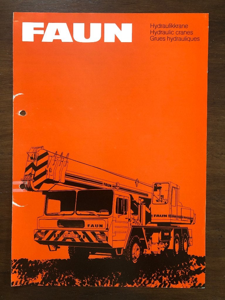 FAUN Hydraulikkrane overzicht VII 1982, Ophalen of Verzenden, Gelezen, Overige merken