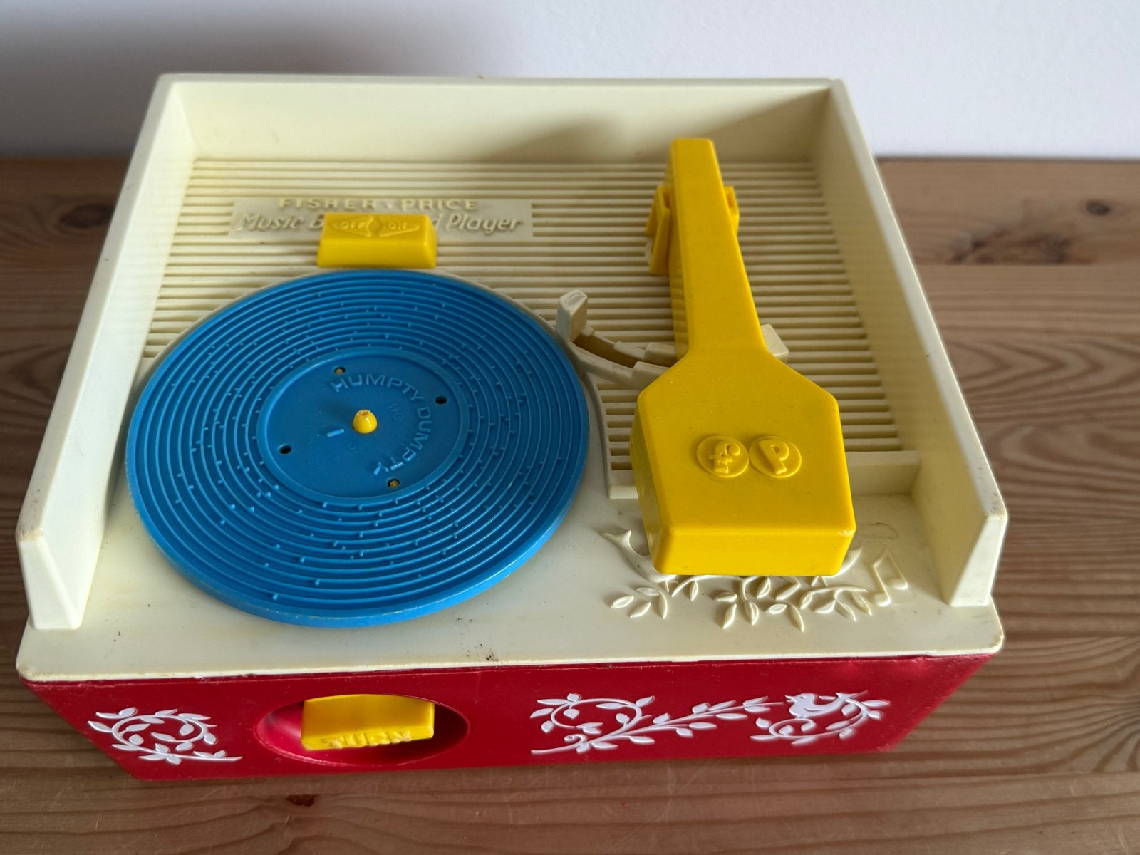Vintage Fisher-Price Muziekdoos Platenspeler met 3 platen, Ophalen of Verzenden, Gebruikt, Overige typen, Met geluid