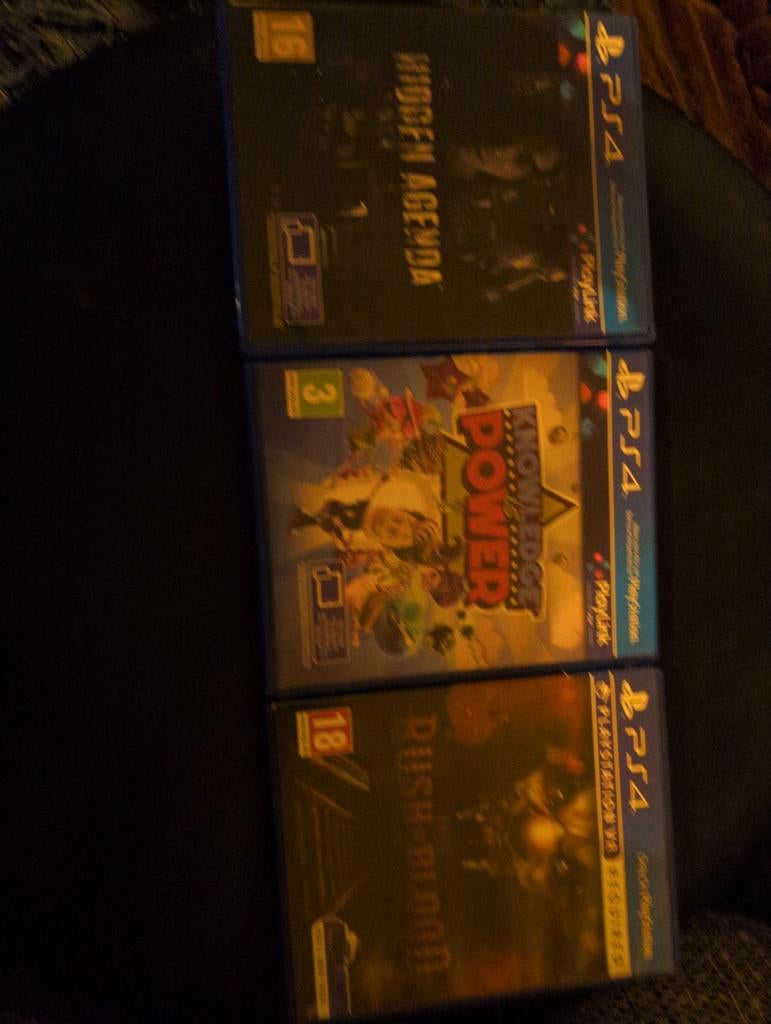 3 PS4 games: Hidden Agenda, Knowledge is Power, RushBlood, Spelcomputers en Games, Games | Sony PlayStation 4, 1 speler, Ophalen of Verzenden