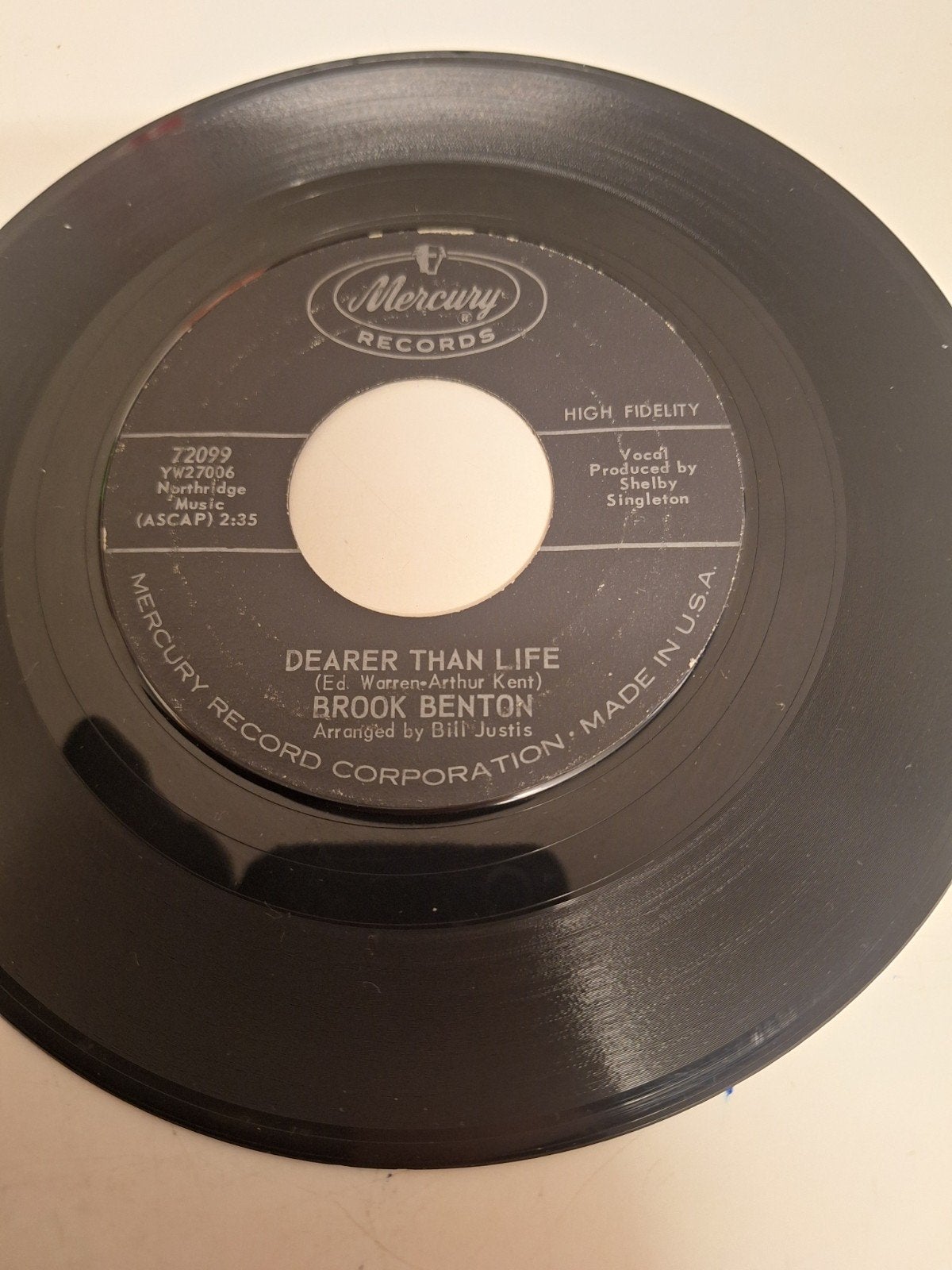 Brook Benton - Dearer than life, 1963., Verzenden, 7 inch, Country