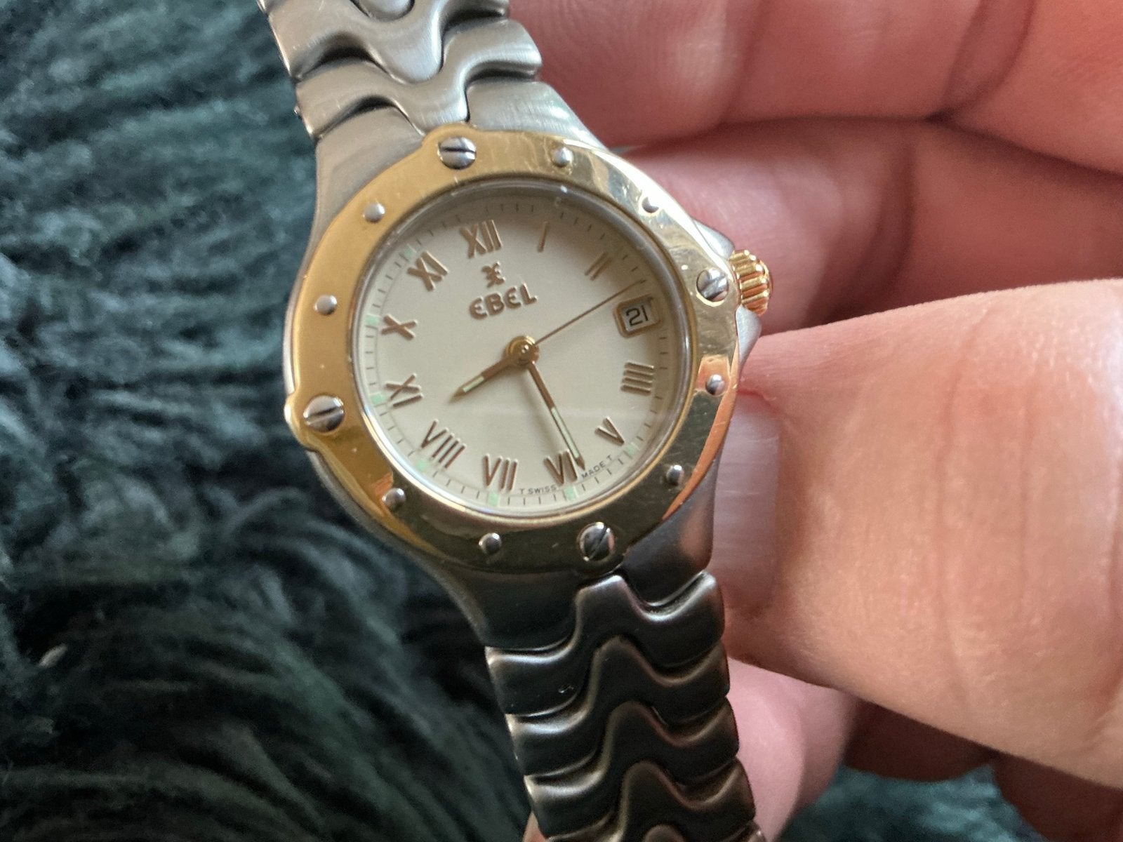 Ebel Sportwave Dameshorloge - Tweekleurig Staal/Goud, Sieraden, Tassen en Uiterlijk, Horloges | Dames, Overige merken, Staal, Polshorloge