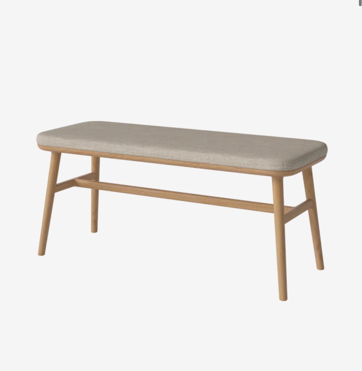 Bolia Flor Bank 100cm Massief Eiken, Ophalen, Zo goed als nieuw, Tweepersoons, Minder dan 150 cm