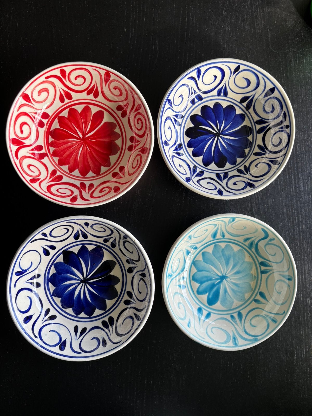 Mexicaanse borden Santa Jet / Kitsch Kitchen – Set van 4, Overige merken, Ophalen of Verzenden, Zo goed als nieuw, Bord(en)