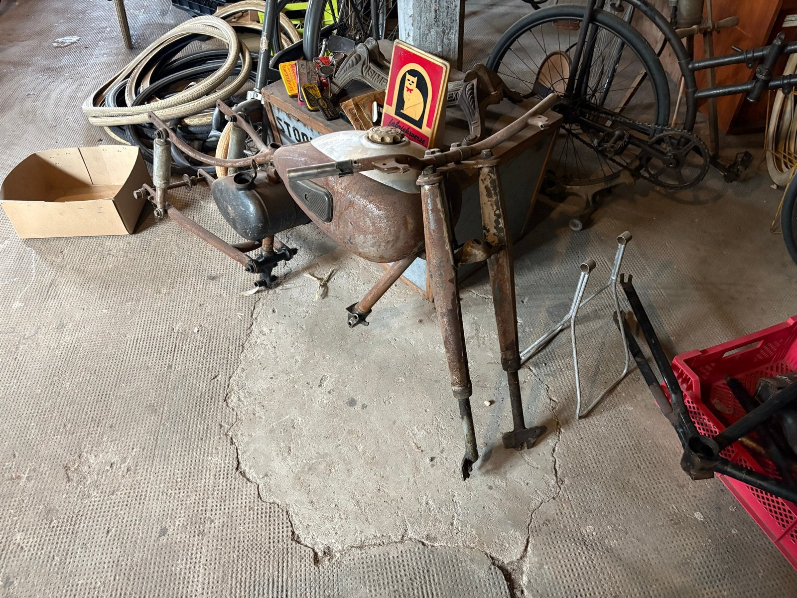 Terrot motorfiets frame - restauratieproject, Ophalen, Gebruikt