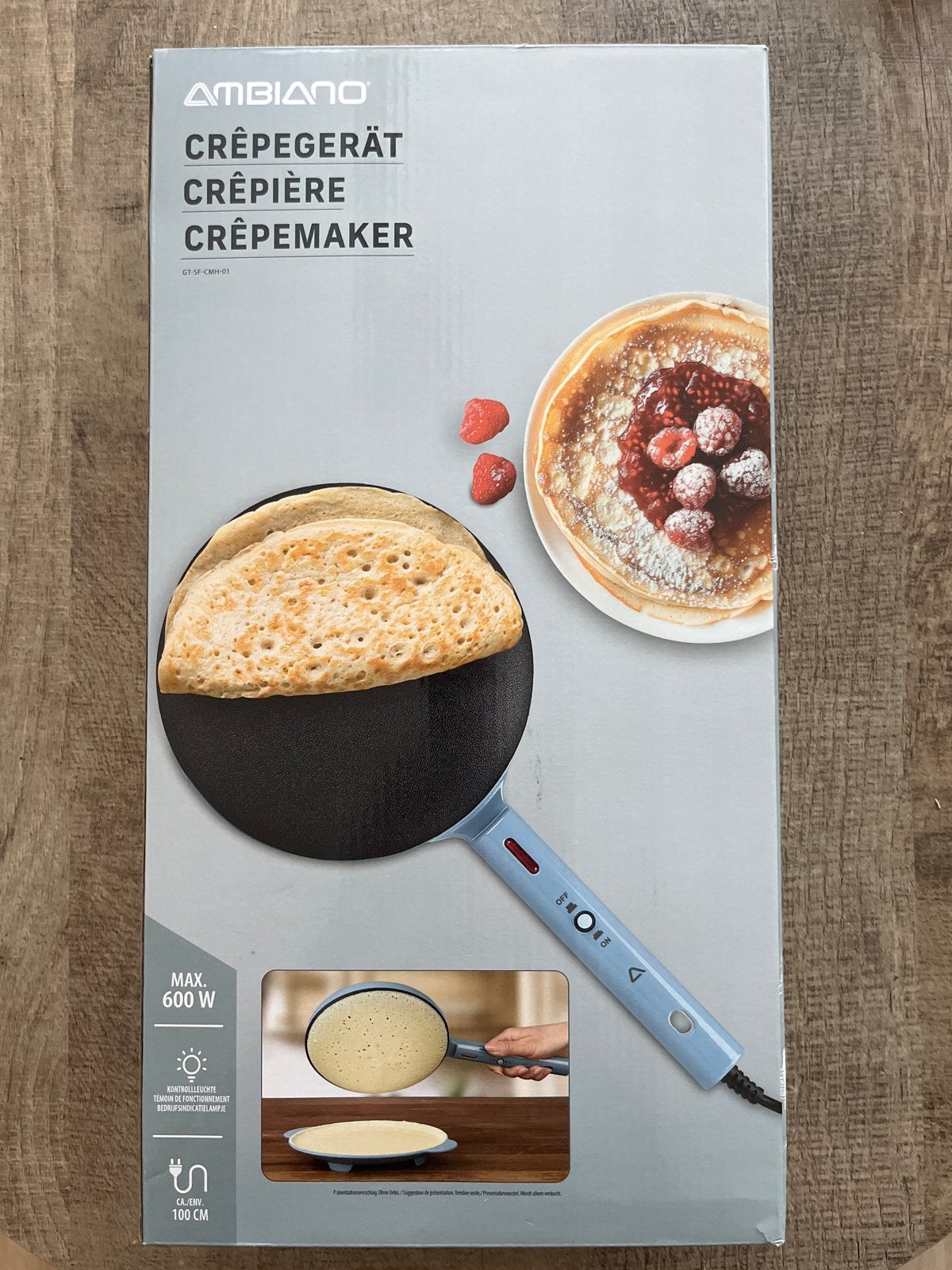 Ambiano Crêpemaker, Huis en Inrichting, Overige typen, Ophalen of Verzenden, Zo goed als nieuw, Blauw