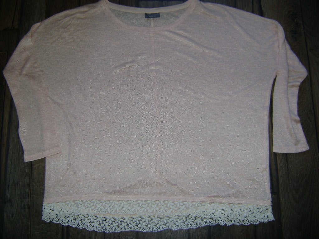 Yessica zalmkleurige dunne trui maat XL, Maat 46/48 (XL) of groter, Ophalen of Verzenden, Roze, Gedragen