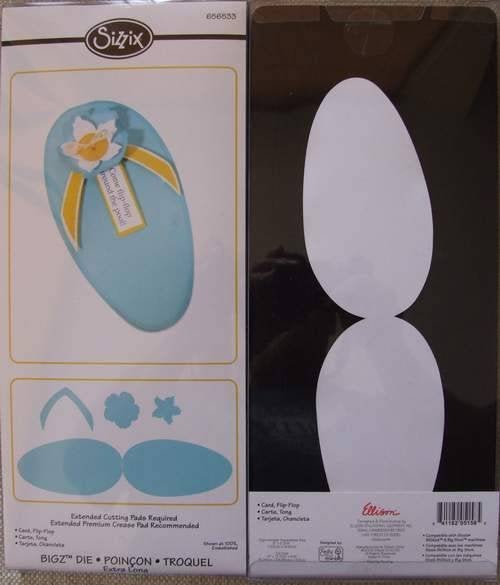 Sizzix bigz xl , card flip-flop.(Teenslipper kaart -mal), Hobby en Vrije tijd, Kaarten | Zelf maken, Ophalen of Verzenden, Nieuw