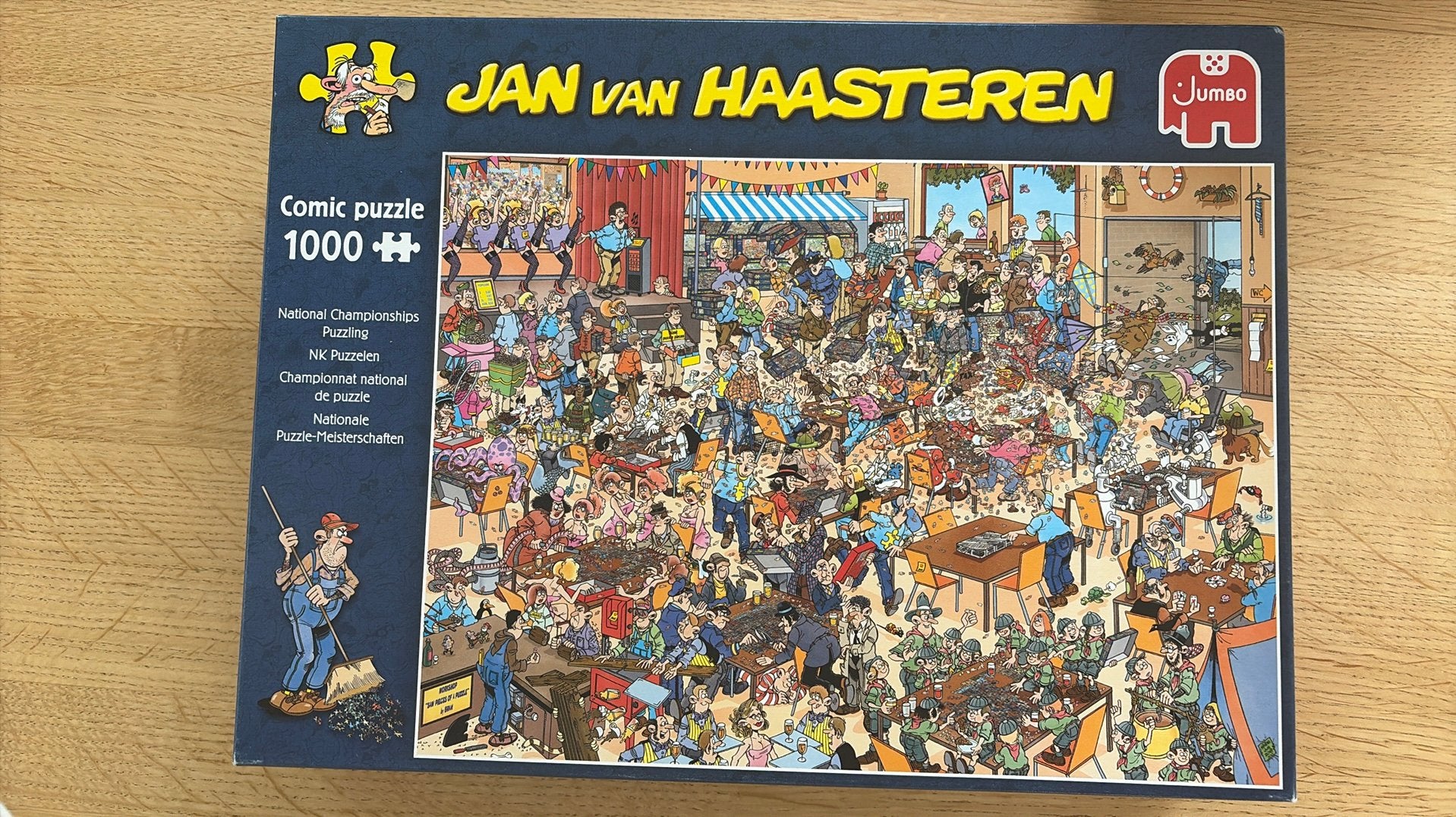 Jan van Haasteren - NK puzzelen (1,000st), Ophalen of Verzenden, 500 t/m 1500 stukjes, Zo goed als nieuw, Legpuzzel