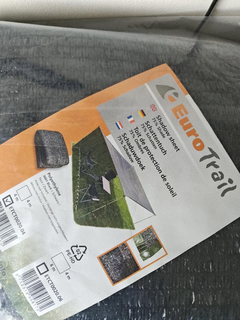 Nieuw: Schaduwdoek 4x4 meter, Tuin en Terras, Ophalen, Nieuw