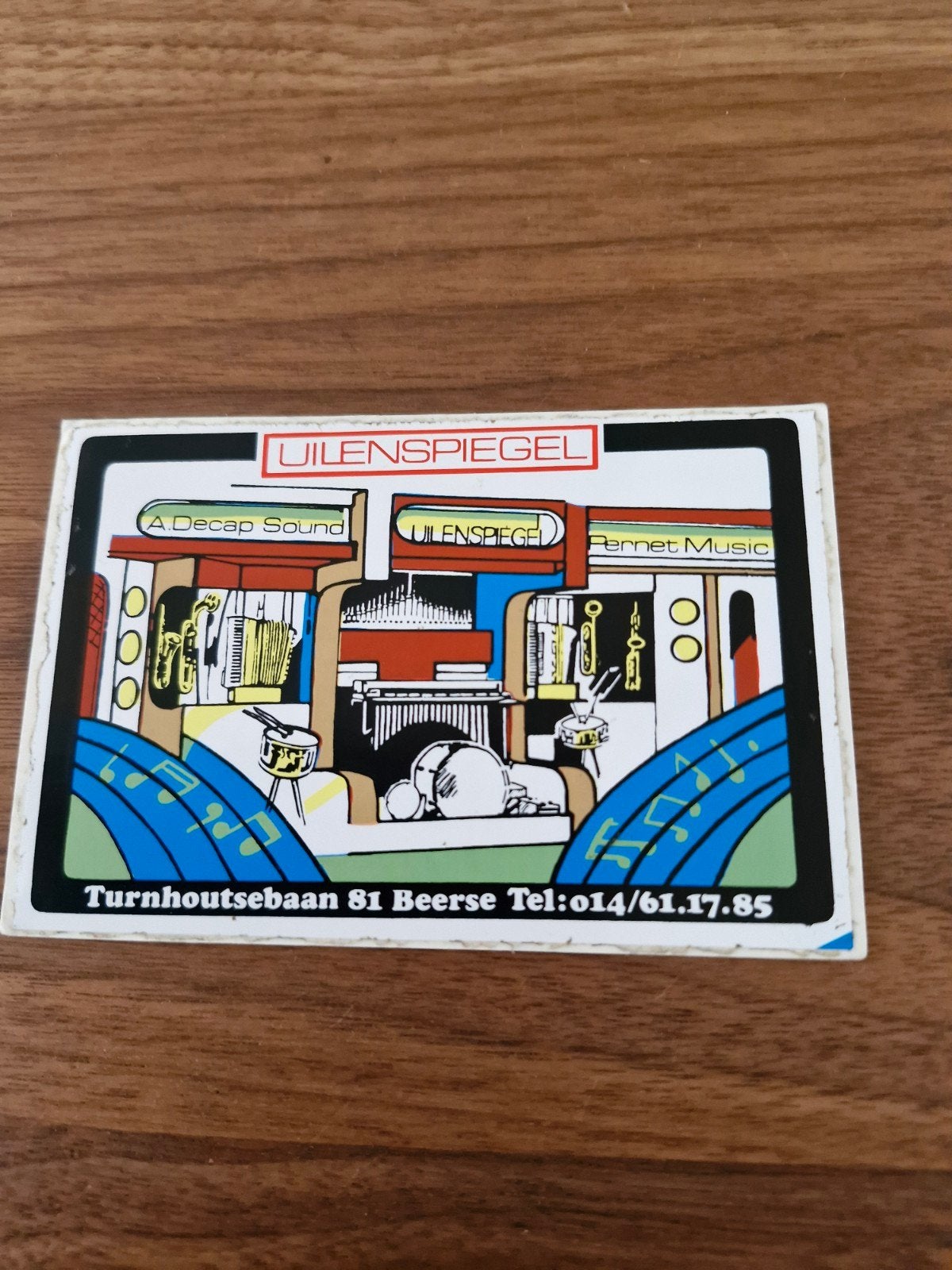8355 Vintage Uilenspiegel Sticker - Decap Sound Pernet Music, Ophalen of Verzenden, Gebruikt, Overige typen