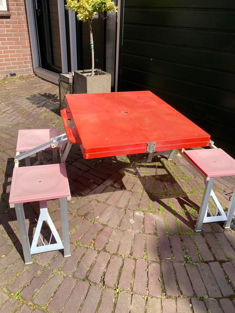 Picnic bank opvouwbaar, Caravans en Kamperen, Kampeermeubelen, Ophalen, Gebruikt, Campingtafel