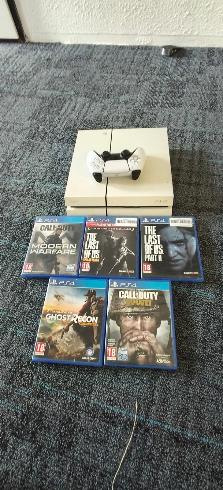 PS4 met alle kabels en 5 games, Ophalen of Verzenden
