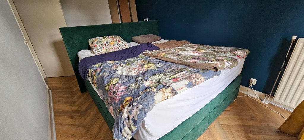Grote Boxspring met opberg, Ophalen, Gebruikt, Tweepersoons, 180 cm