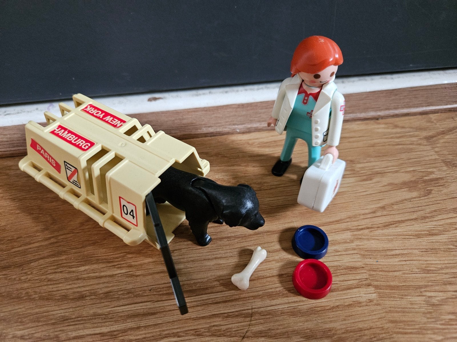 playmobil dierenarts met hond en reismand, Gebruikt, Complete set, Ophalen of Verzenden, City life
