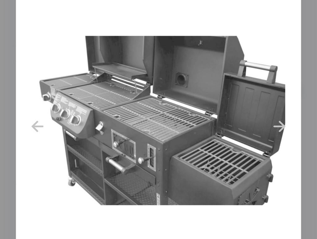 El Fuego Arizona Combi BBQ: Gas, Houtskool & Smoker, Tuin en Terras, Gasbarbecues, Ophalen of Verzenden, Gebruikt