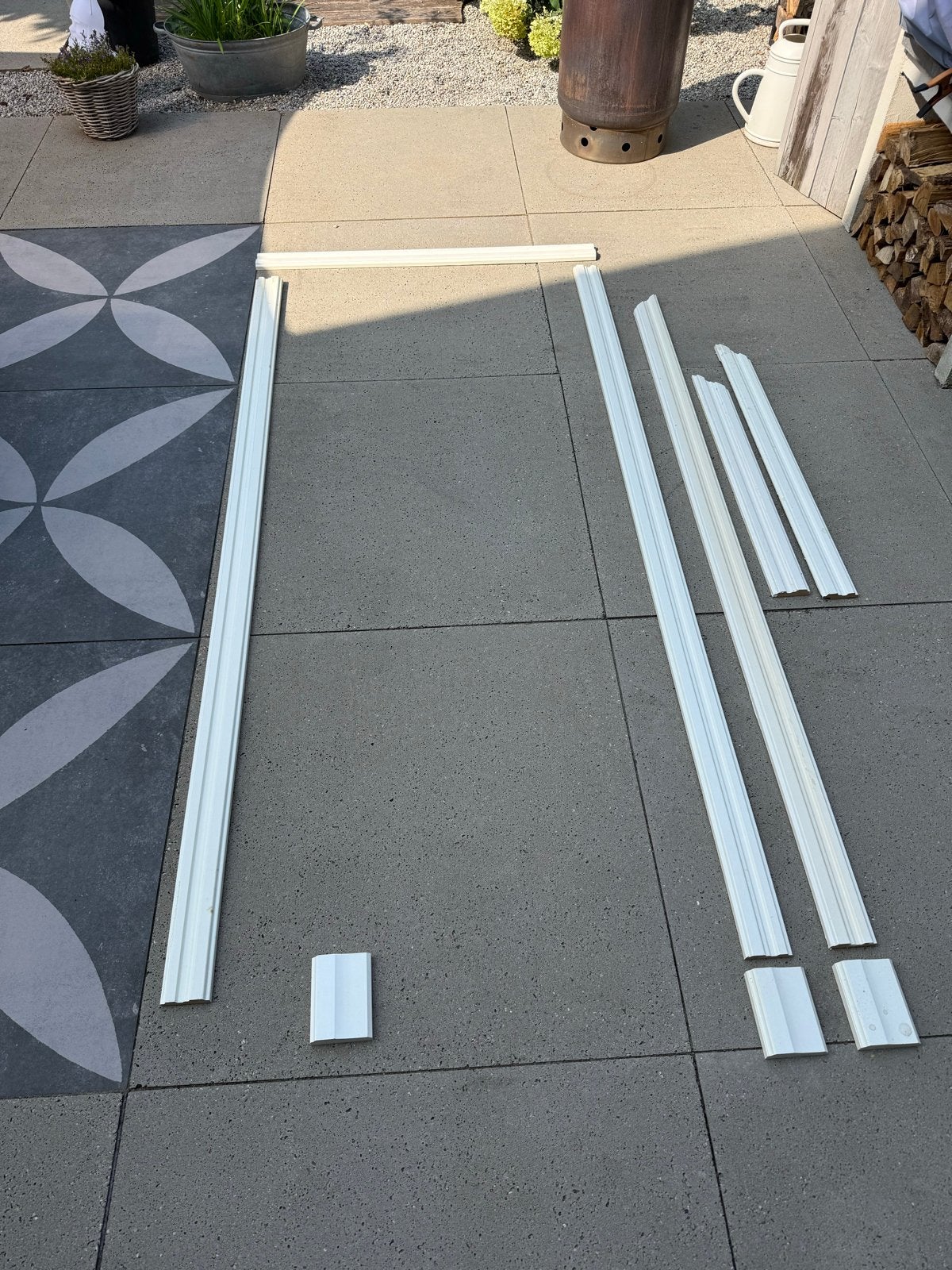 Witte MDF architraaf/deurlijst, diverse lengtes, Ophalen, Gebruikt, Mdf, 200 tot 250 cm