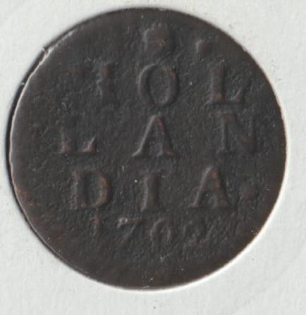 Duit Holandia 1702, Postzegels en Munten, Verzenden, Vóór koninkrijk, Overige waardes, Losse munt