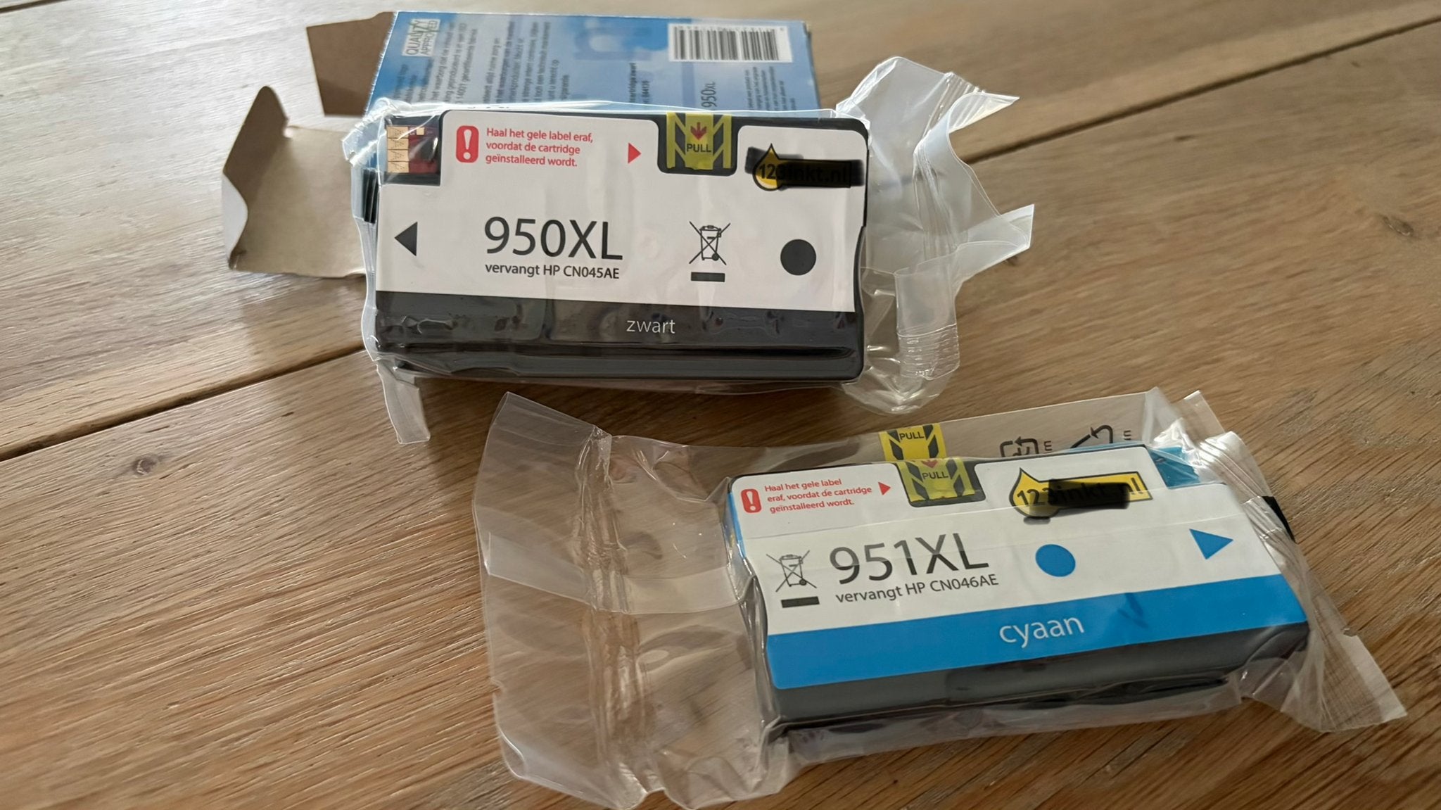 HP 950XL Zwart & 951XL Cyaan Inkjetpatronen Nieuw, Computers en Software, Printerbenodigdheden, Ophalen of Verzenden, Nieuw, Cartridge