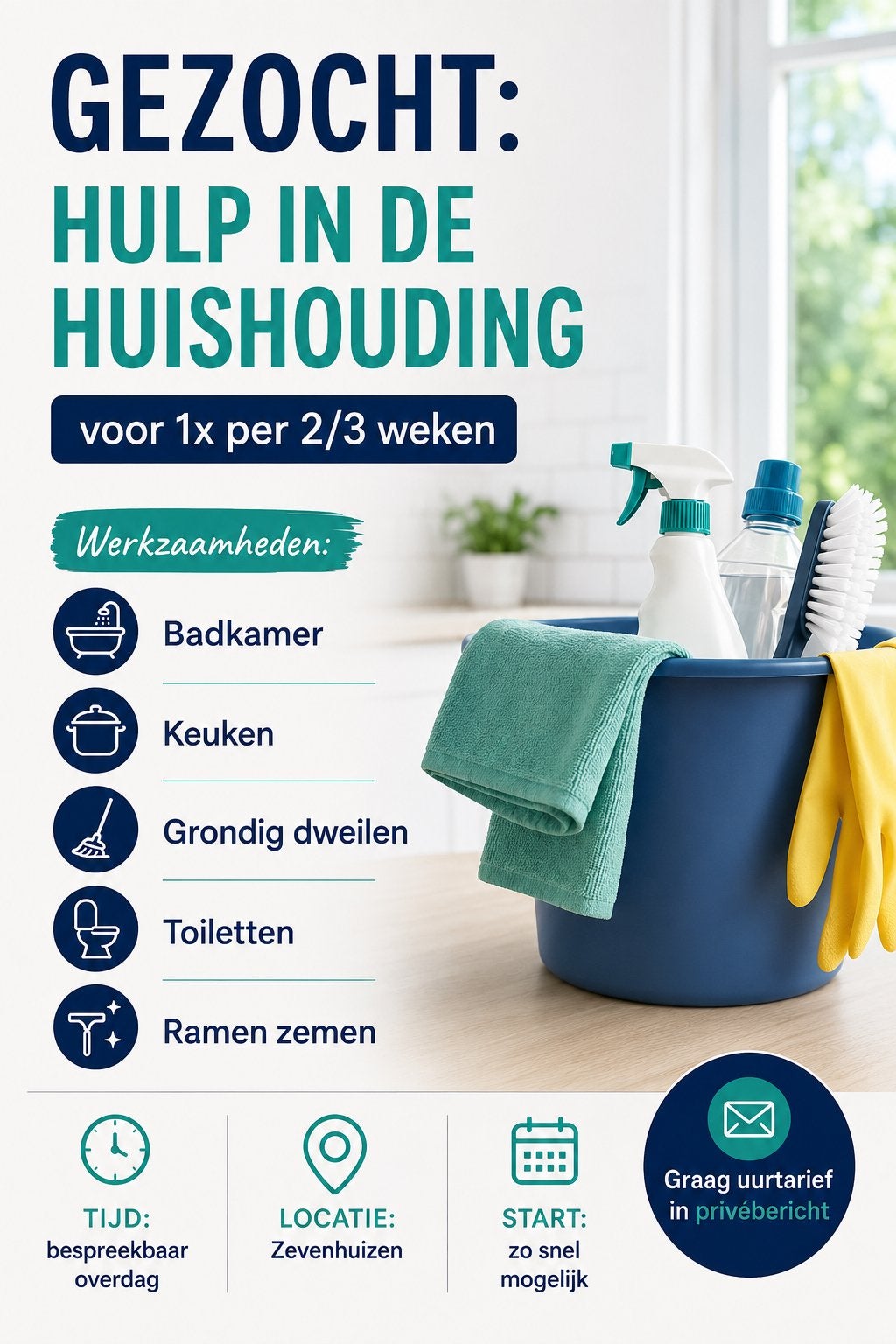 Schoonmaak hulp gezocht, Ophalen, Overige typen