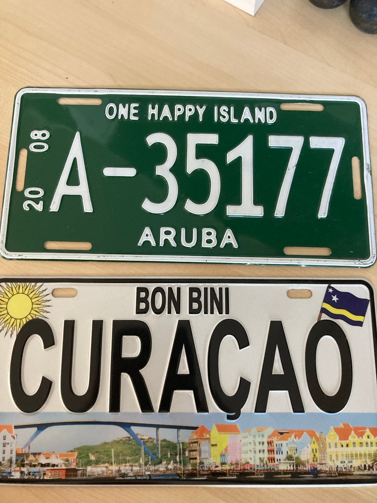 Aruba en Curaçao kentekenplaten - set van 2, Ophalen of Verzenden, Nieuw