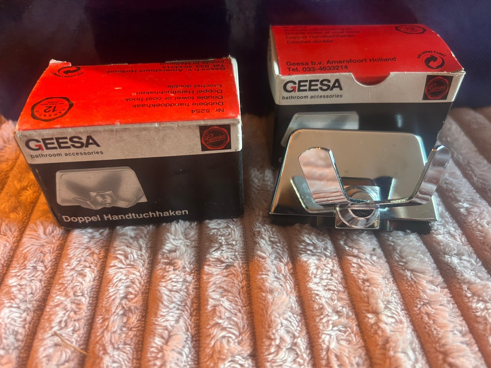 Geesa dubbele handdoekhaak, Ophalen of Verzenden, Zo goed als nieuw